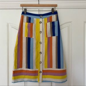 Roolee midi button down skirt